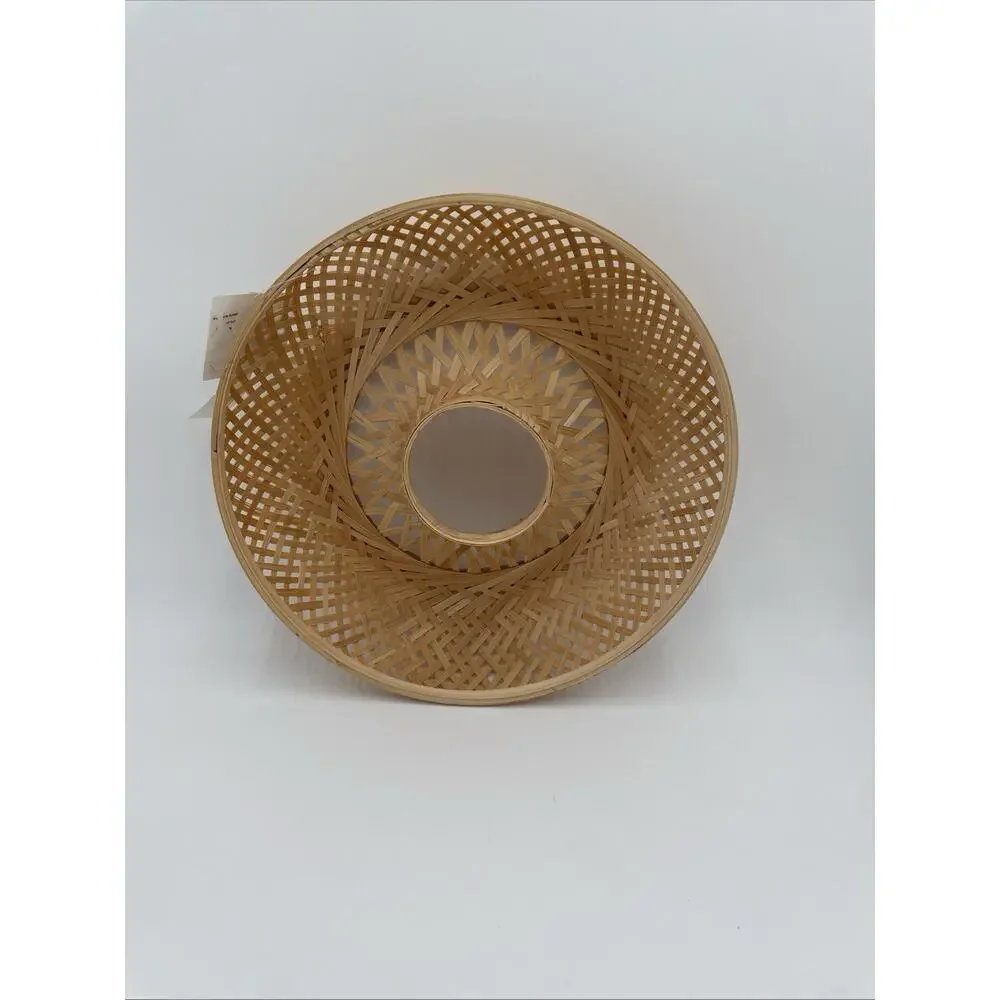 IKEA Round Serving Basket Bamboo Crackers Breads Chips Or Wall Display Basket
